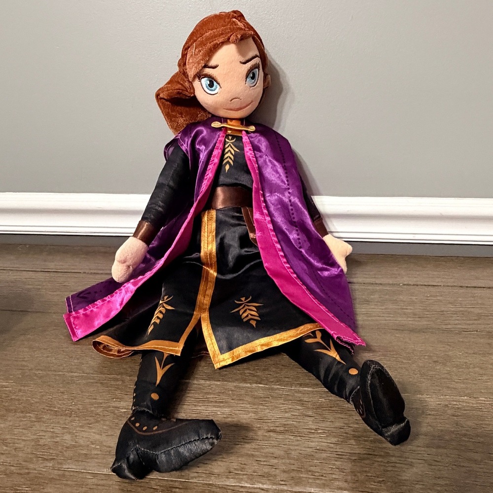 Disney Frozen 2 Anna Plush Doll Jay Franco Sons Purple Cape Stuffed Toy